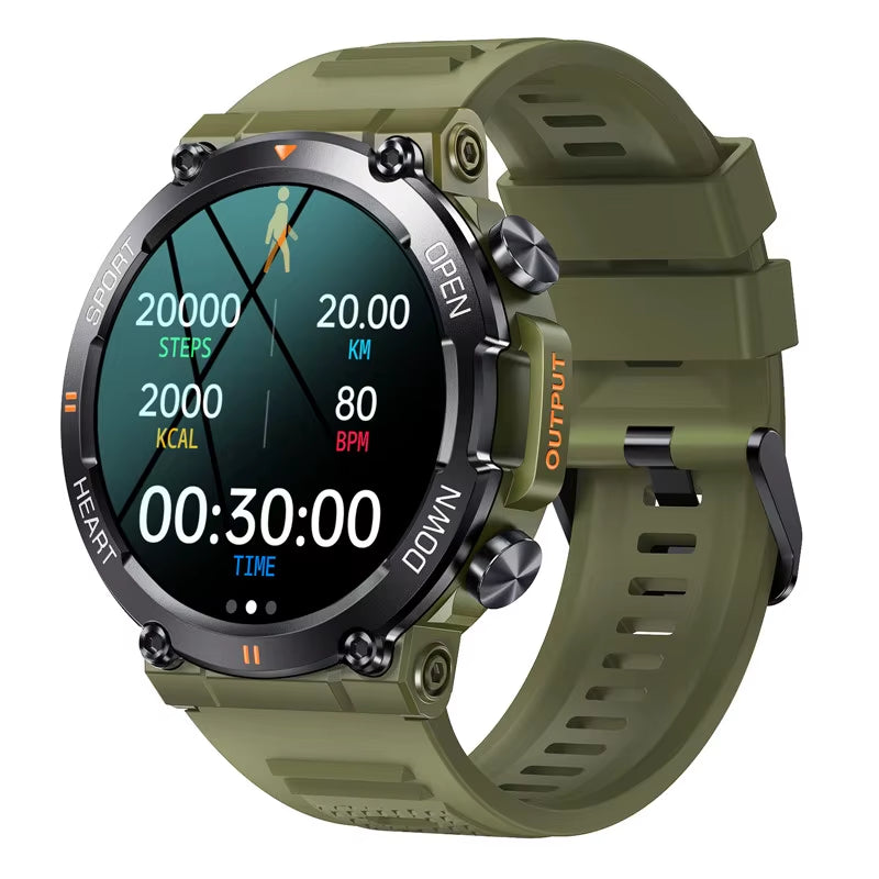 Reloj inteligente K56Pro para hombre, con control del ritmo cardíaco y de la presión arterial, Bluetooth, deportivo, 400 mAh, modo de espera prolongada, pantalla HD de 1,39 pulgadas y 360° para exteriores.