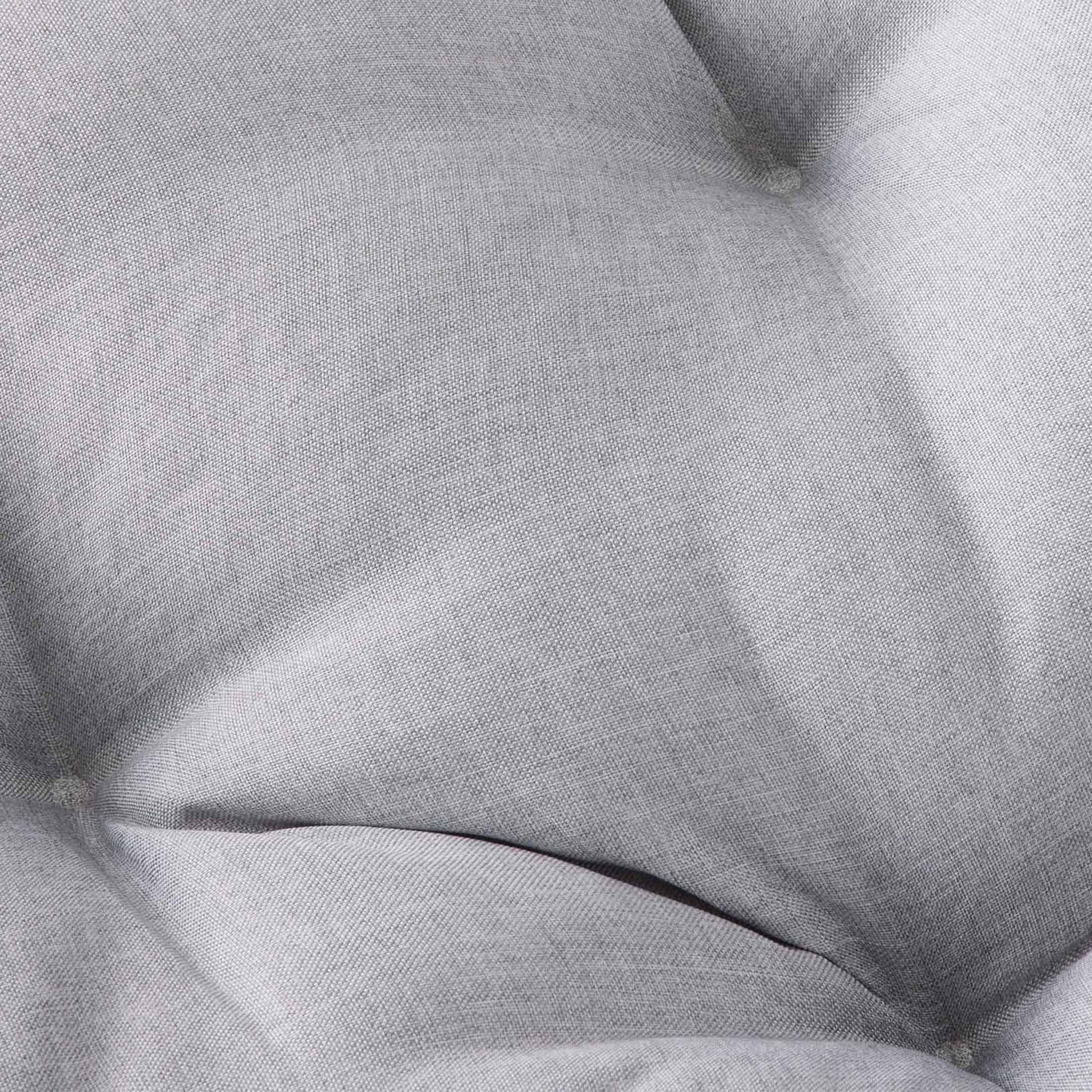 Silla doble decorativa, lino gris