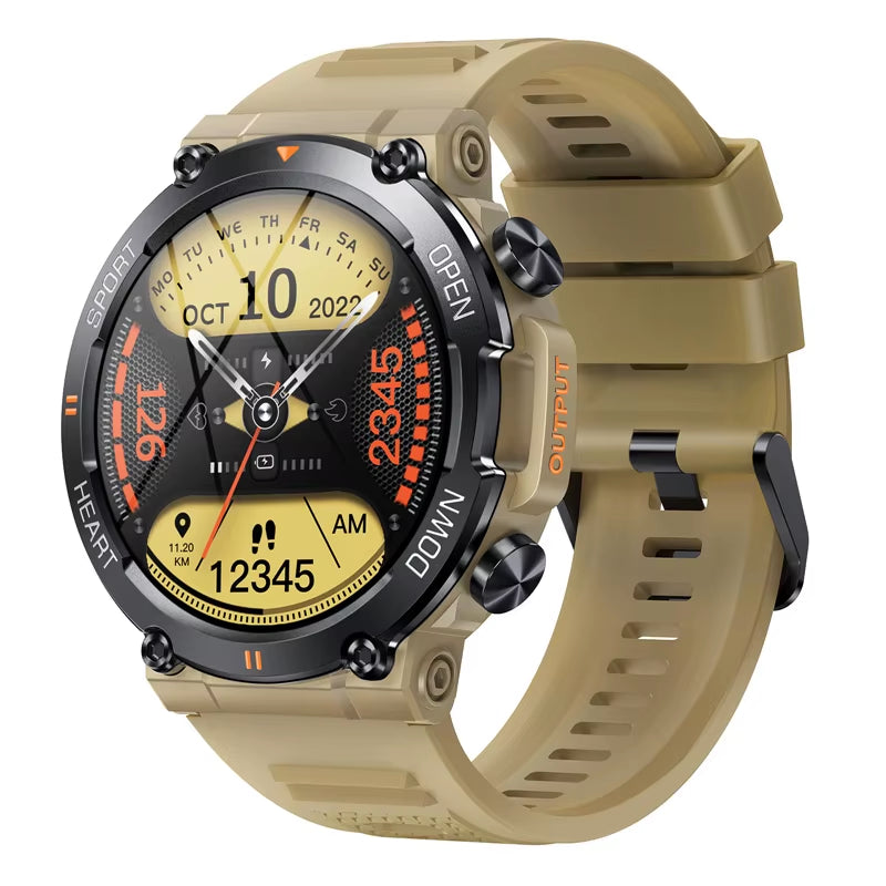 Reloj inteligente K56Pro para hombre, con control del ritmo cardíaco y de la presión arterial, Bluetooth, deportivo, 400 mAh, modo de espera prolongada, pantalla HD de 1,39 pulgadas y 360° para exteriores.