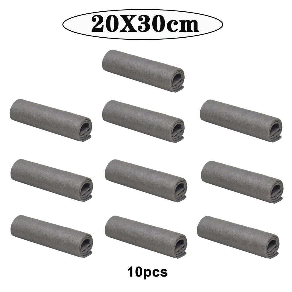 Paño de limpieza mágico grueso de microfibra, toalla para limpiar vidrios, reutilizable, lavable, sin pelusa, para cocina, vidrio y coche.