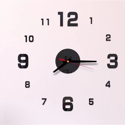 Reloj de pared 3D con espejo, pegatinas de pared, reloj de cuarzo para sala de estar, decoración del hogar, pegatinas de pared
