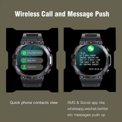 Reloj inteligente K56Pro para hombre, con control del ritmo cardíaco y de la presión arterial, Bluetooth, deportivo, 400 mAh, modo de espera prolongada, pantalla HD de 1,39 pulgadas y 360° para exteriores.