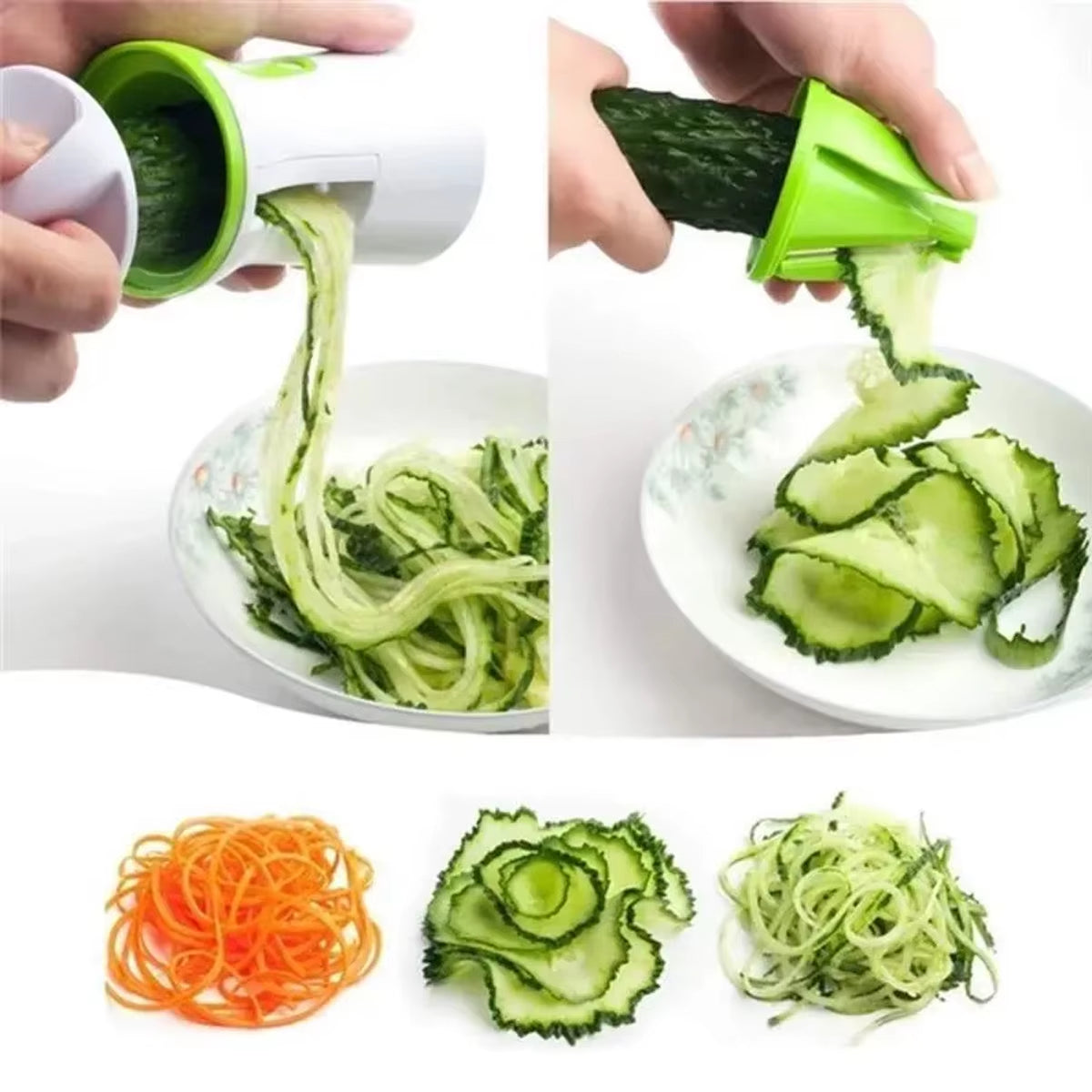 Cortador de verduras en espiral multifuncional y creativo, cortador de verduras en espiral, cortador de calabacín, pasta, fideos y espaguetis.
